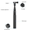 PULUZ Extended Invisible Selfie Stick with Screw Rod Adapter for