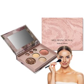 All-in-One Baked Palette Makeup Set, Cosmetic Make Up Starter Kit with Highlighter, Bronzer, Blush & Eyeshadow, Travel-Friendly Makeup Gift Set for Women & Teens, Perfect Make-Up Gift Idea