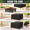 Waterproof Square Fire Pit Cover for Outdoor Protection – 210T