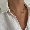 Gold Necklace Women Layered Necklace for Women Gold Plated Paperclip