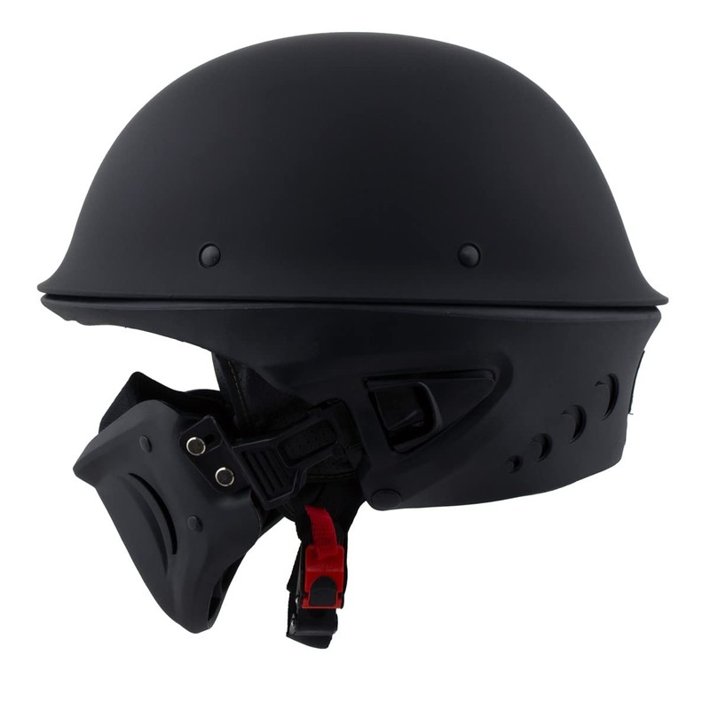 Milwaukee Helmets MPH9830DOT Rascal 3/4 Open Face Flat Black 2
