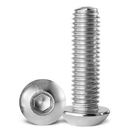 Cicidorai M4-0.7 x 25mm Button Head Socket Cap Bolts Screws， 304 Stainless Steel 18-8， Allen Socket Drive， Full Machine Threads, Quantity 50