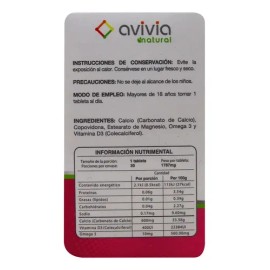 Calcio Vitamina Omega Avivia Tabs 600 400 Sabor