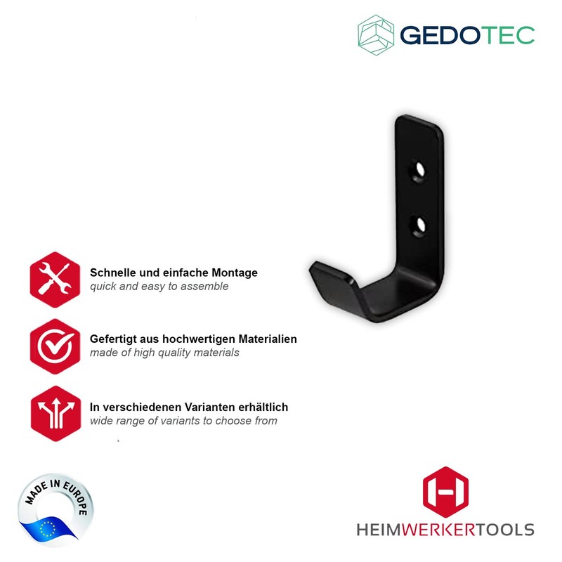 Gedotec Sandra Small Modern Coat Hook Stainless Steel Coat Hook