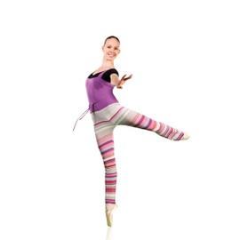 Sansha Women's Full Length Warm up Unitard KC1103C Finlay, Light Blue/Multicolor, Medium