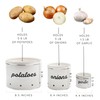 AuldHome Design Potatoes, Onions and Garlic Canister Set; Rustic White