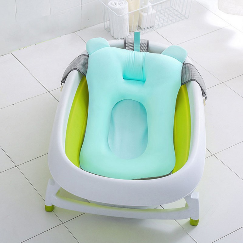 Baby Bath Cushion Hands Free Soft Floating Net Baby Bathtub