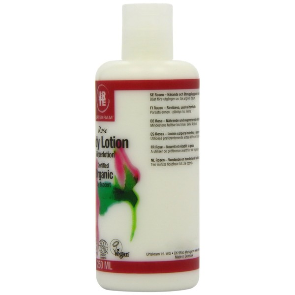 6 Pack of Urtekram Rose Body Lotion with pump 245