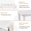 Table Shower Bench for Inside Shower,White HDPE Shower Stool Waterproof,Ind