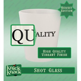 Knick Knack Gifts Running On Coffee and Dry Shampoo - 1.5oz Ceramic White Shot Glass