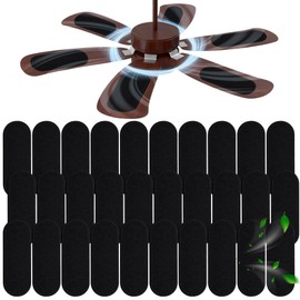 30 Pcs Ceiling Fan Filters for Blades, Air Filters for Ceiling Fan Blades with Activated Coconut Shell Carbon, Easy-Stick Air Purifiers for Home & Office,Common Household Contaminants