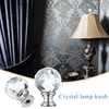 2 Pieces Crystal Lamp Finial Lamp Cap Knob Lamp Screw