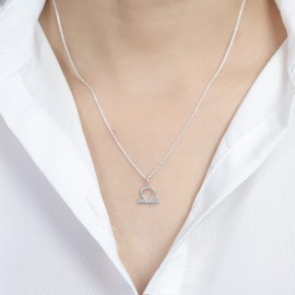 Boma Jewelry Sterling Silver Zodiac Sign Pendant Necklace, 18 Inches (Scorpio Oct 23-Nov 21)