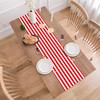 Buxiuer Red and White Striped Table Runner Circus Carnival Theme