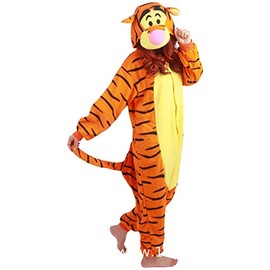 LACOLOCA Tiger Animal Adult Onesie Unisex One-Piece Cosplay Costume Pajamas For Men Women Tiger XL