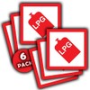 6 Pack - LPG Warning Stickers - 100mm x 100mm