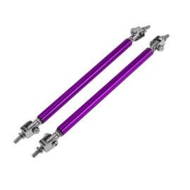 Partuto 2pcs 15cm/5.91in Car Splitter Support Rods Adjustable Front Rear Bumper Lip Splitter Strut Rod Tie Support Bars Aluminum Alloy Purple