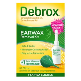 Debrox Ear Wax Removal Kit, Bulb Syringe & 0.5 Fl Oz Ear Wax Removal Drops with Carbamide Peroxide