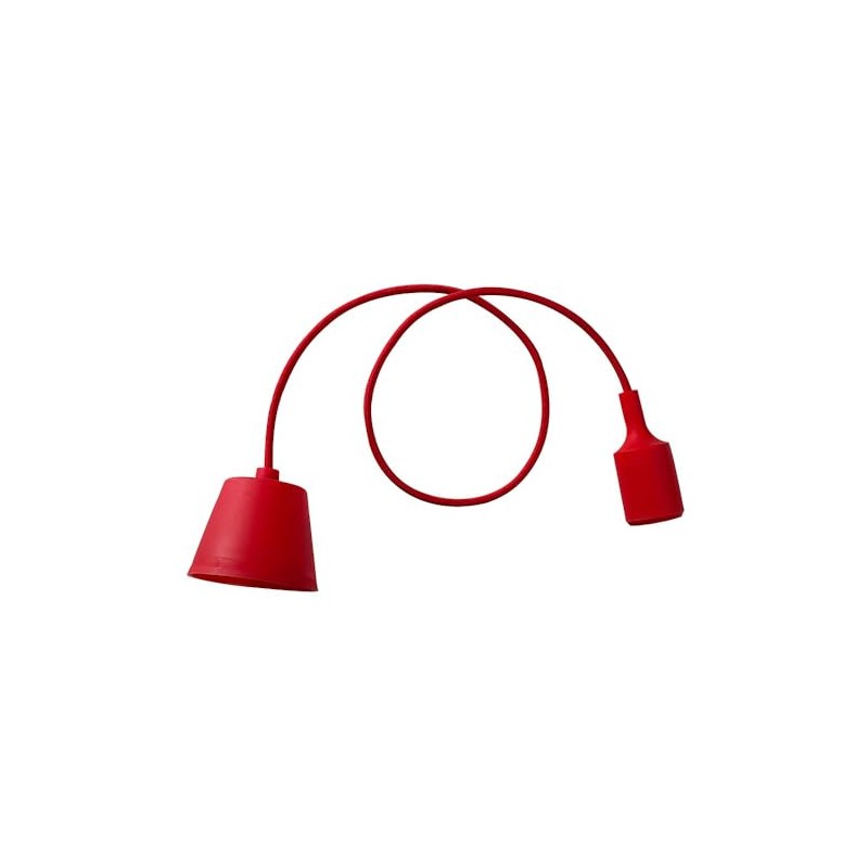 MiniSun - Contemporary ES E27 Red Designer Ceiling Suspension Rose