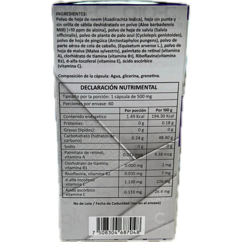 Regulador De Glucosa 100% Natural 60 Caps Aloe Vera Neem