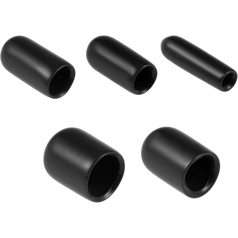 MACHSWON 50pcs Rubber End Caps 5 Sizes (3mm, 5mm, 6mm,