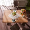 SUTAVIA White Lace Small Table Runner Exquisite Embroidery Floral Rectangular
