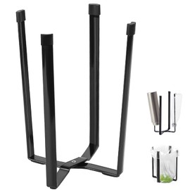 Abtropfgestell Flaschen, Schwarz Flaschen Abtropfständer, Faltbarer Besteckabtropfer, Flaschenhalter Küche, Metall Abtropfgestell, Flaschenständer zum Abtropfen, zum Abtropfen von Weingläsern