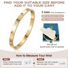 LUCSIS Hinge Bangle Bracelet Stainless Steel 18K Gold Plated with