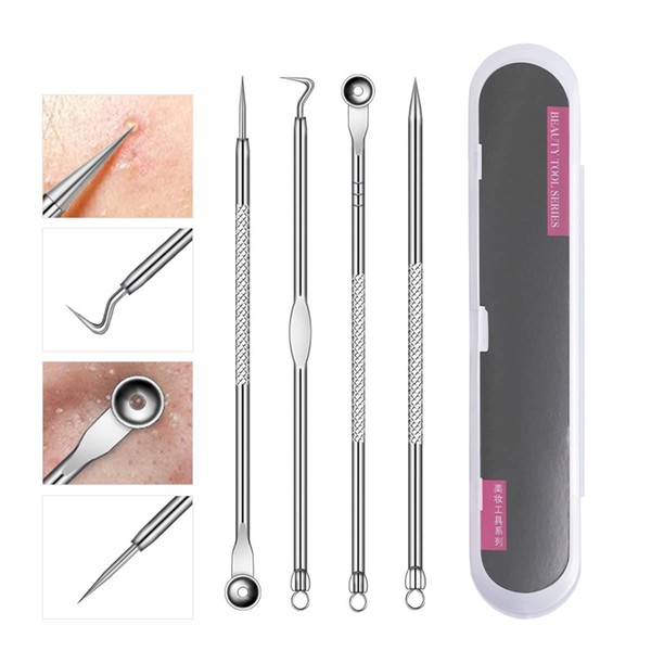 Blackhead remover double head Pimple Extractor Kit Acne Needle Nose