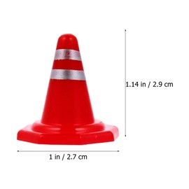 TOYANDONA 30pcs Small Traffic Cones Construction Road Cones Road Parking Field Marker Cones Roadblock Model DIY Sand Table Ornaments (Random Style)