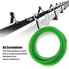 PU Drive Belt, High Performance Urethane Round Belt, Green PU Polyurethane Round Belt with Rough Surface for Drive Transmission (3 mm x 10 m)