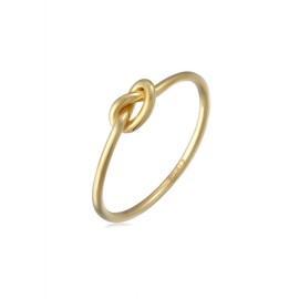 Elli PREMIUM Women's Ring 375 Yellow Gold Knot Funny Clown Ring Stacker Size 56 (17.8) - 0612472314_56