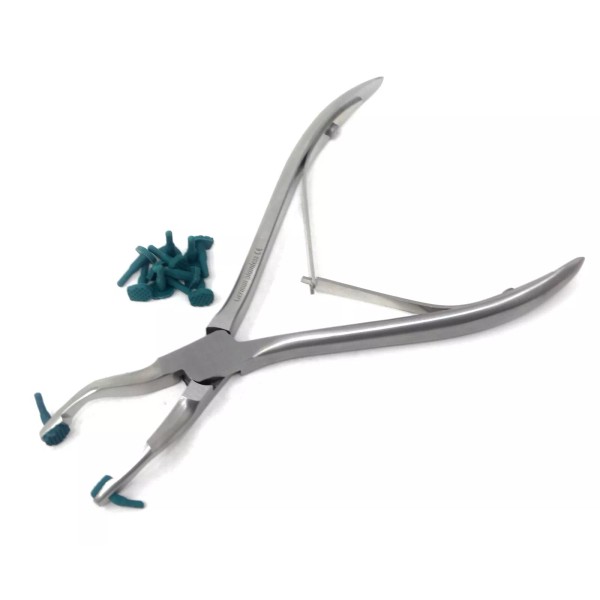 HTI Brand Dental Crown Gripper Remover Pliers 6" Angled With