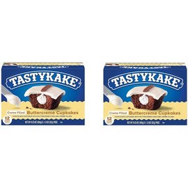 Tastykake Cream Filled Buttercreme Cupcakes, 2 Boxes, 17.6 oz Each