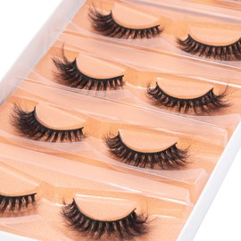 DYSILK DYSILK Cat Eye Lashes False Eyelashes - Mink Lashes 5 Pairs 6D Lash Extension Kit Fluffy Lashes Fake Eyelashes Natural False Lashes Reusable Mink Lashes | Cat-Eye 8-15mm