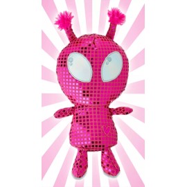 Way to Celebrate! Sparkly Pink Alien Plush Valentine's Day Toy by Way To Celebrate 9"