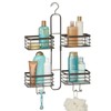 mDesign Metal Steel Hanging Shower Caddy, 4 Basket Organizer Rack