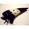 Utopia Black and yellowish white (Panda) interlaced ceramic Ocarina Soprano