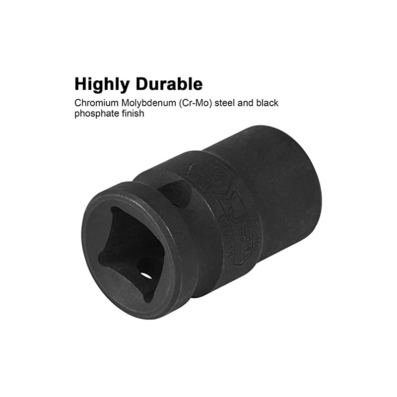 Jetech 22mm Deep Impact Socket Single - 1/2" Drive, 6-Point