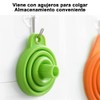 CHENGBAO Silicona de Grado Alimenticio de Cocina,Embudo Almacenamiento Suspendido Con