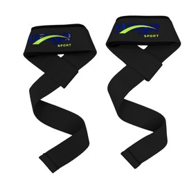 Gagasport Wrist Straps for Weightlifting – Cotton Gym Straps for Strength Training, Powerlifting, Deadlifts & Workout – Lifting Straps for Men & Women (Black)