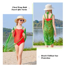 uideazone Size 11-12 Bathing Suit for Girls 2 Piece Swimsuit Hawaii Surfing Rash Guard Sets Swimwear with Cover Ups Beach Skirt for Skirt for Bathing Vacation Diving