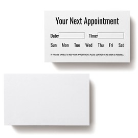ITZAMNA your next Appointment Card appointment reminder card 100 Makeup Hair Stylist Nail Artist Salon white