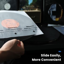Vinyl Record Inner Sleeves: 12 Inch Anti-Static Rice Paper LP Sleeves Album Record Acid-Free Clear Protective Sleeves for Vinyls Storage, 25 Pieces