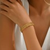 RATVIU Gold Cuff Bracelets for Women 18K Gold Plated Dainty