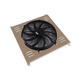 Cubauto Electric Radiator Fan,Radiator Shroud for Ford 1942-1947 Pickup 1949-1952 F1 F2 F3 F4 Aluminum Shroud + 16" Fan