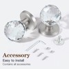 CLCTK 4 Pack Crystal Glass Dummy Door Knobs, Clear Diamond
