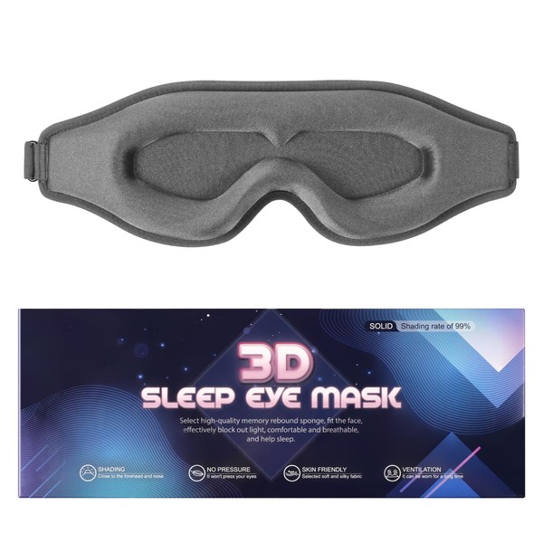 PURAIMA Eye Mask for Sleep, Eye Mask, 3D Deep Contour