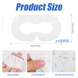 100pcs Sweat Guard VR Sweat Mask, Sweat Band Breathable VR Eye Mask Cover Compatible with Oculus Meta Quest 3 VR Face Eyes Mask for Quest 2 Apple Vision Workouts