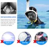 NARUTOO 180°Full Face Snorkel Mask, Double Floating Ball Design Anti-Leak